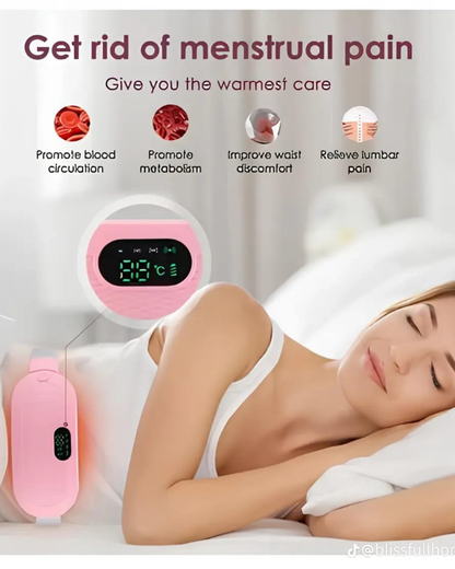 Portable Menstrual Heating Belt | Heat & Vibration Pain Relief|حزام تدفئة محمول للدورة الشهرية | تسخين واهتزاز لتخفيف الألم