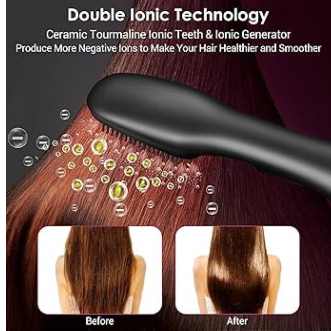 JOY Professional 2-in-1 Hair Styling Brush Dryer & Straightener
