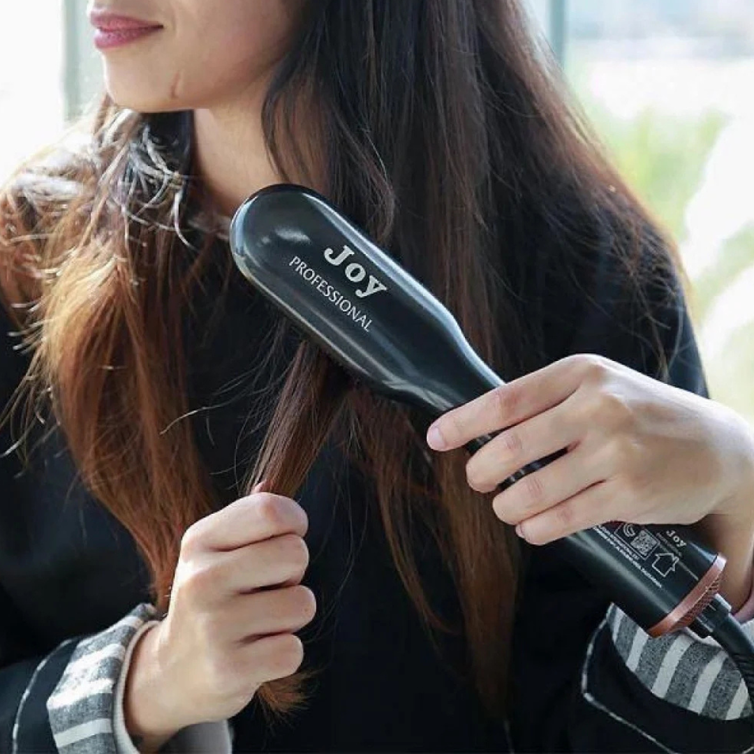 JOY Professional 2-in-1 Hair Styling Brush Dryer & Straightener