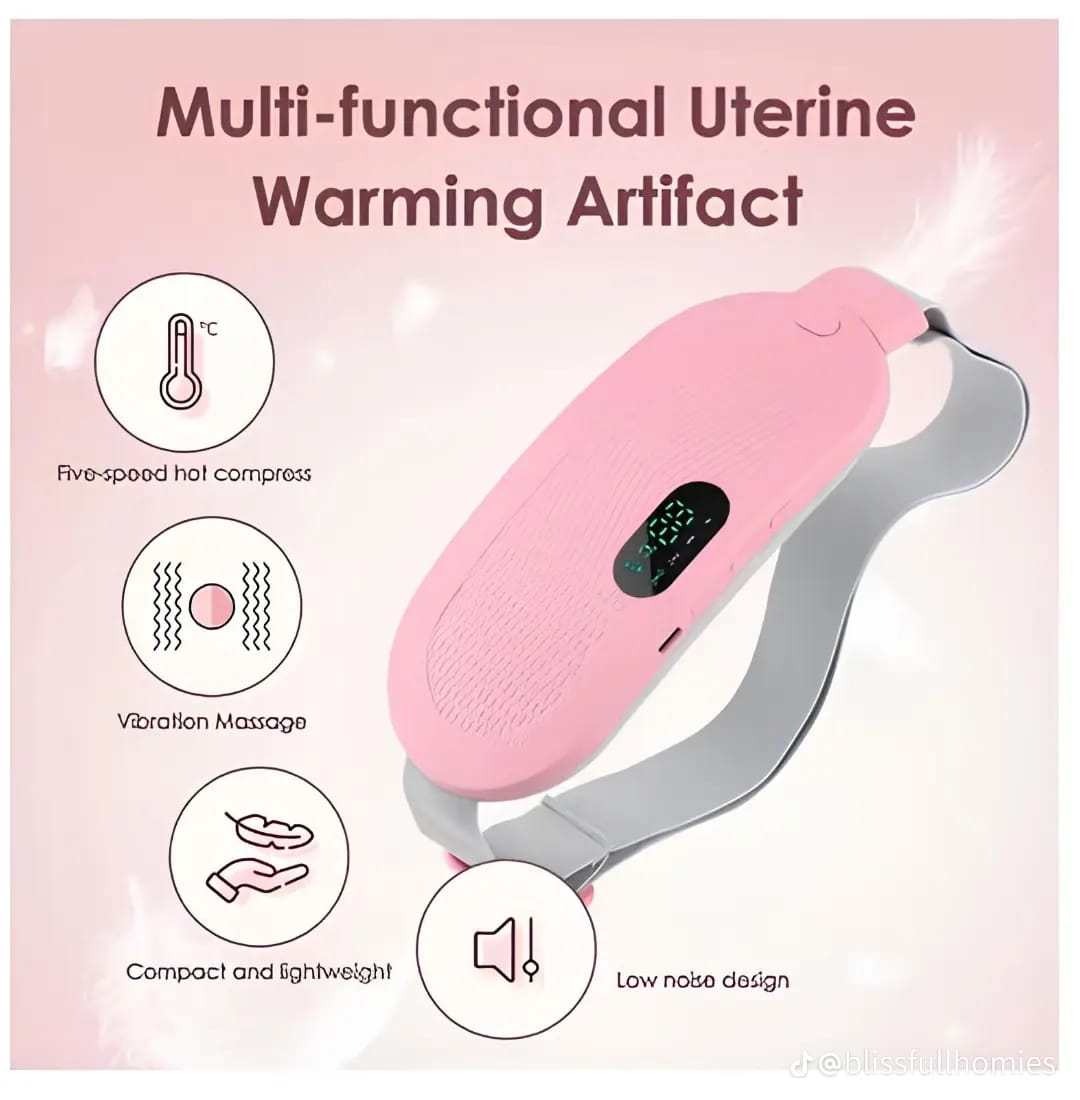 Portable Menstrual Heating Belt | Heat & Vibration Pain Relief|حزام تدفئة محمول للدورة الشهرية | تسخين واهتزاز لتخفيف الألم