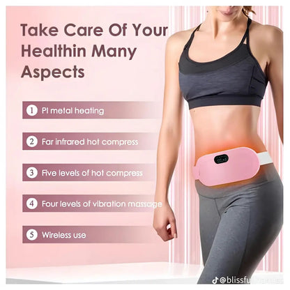 Portable Menstrual Heating Belt | Heat & Vibration Pain Relief|حزام تدفئة محمول للدورة الشهرية | تسخين واهتزاز لتخفيف الألم