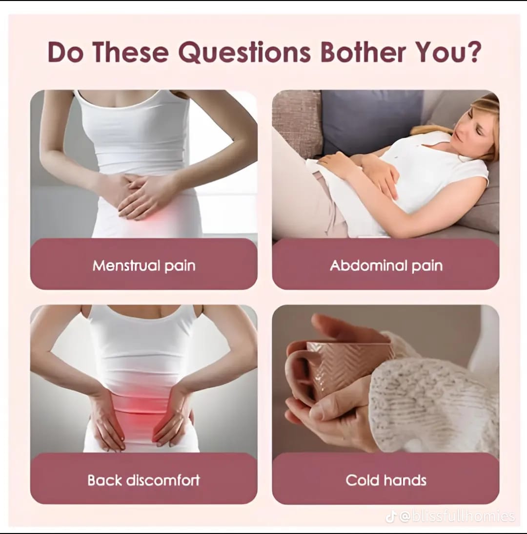 Portable Menstrual Heating Belt | Heat & Vibration Pain Relief|حزام تدفئة محمول للدورة الشهرية | تسخين واهتزاز لتخفيف الألم
